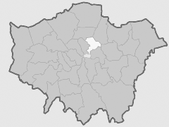 Map with London Borough of Hackney Highlighted