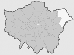 Map with London Borough of Havering Highlighted