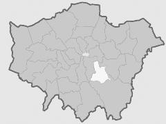 Map with London Borough of Lewisham highlighted
