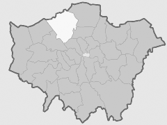 Map with London Borough of Barnet Highlighted