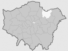 Map with London Borough of Redbridge highlighted
