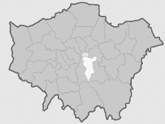 Map with London Borough of Southwark highlighted