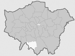Map with the Borough of Sutton highlighted
