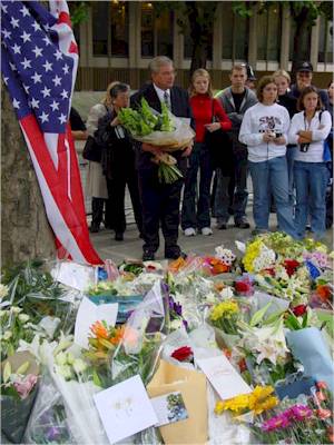 Flowers at the US Embassy