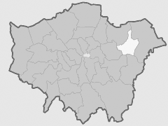Map with London Borough of Barking and Dagenham Highlighted