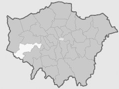 Map with London Borough of Hounslow Highlighted